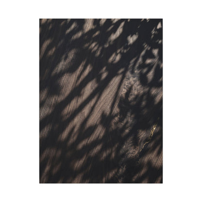 Shadow Play Summer Canvas Art | Dark Japandi Moody Design