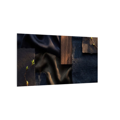Silk Drape Spring Canvas Art | Dark Japandi Moody Design