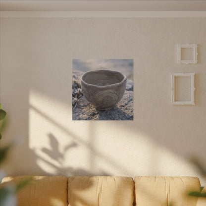Seijaku Ceramic Bowl Canvas Art - Japandi Japanese Pattern