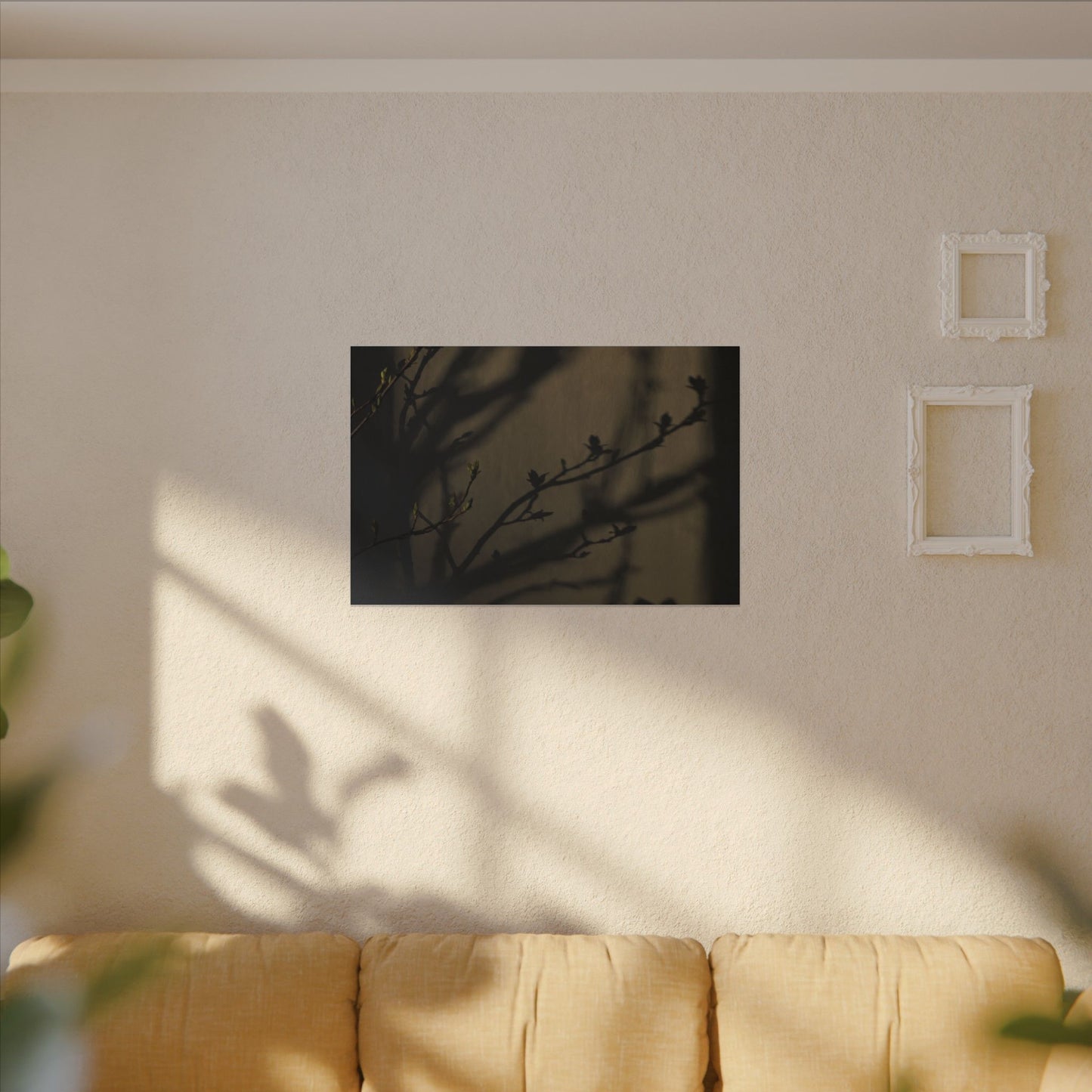 Seijaku Shadow Play Canvas Art - Dark Japandi Charcoal Ink