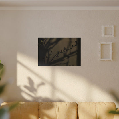 Seijaku Shadow Play Canvas Art - Dark Japandi Charcoal Ink