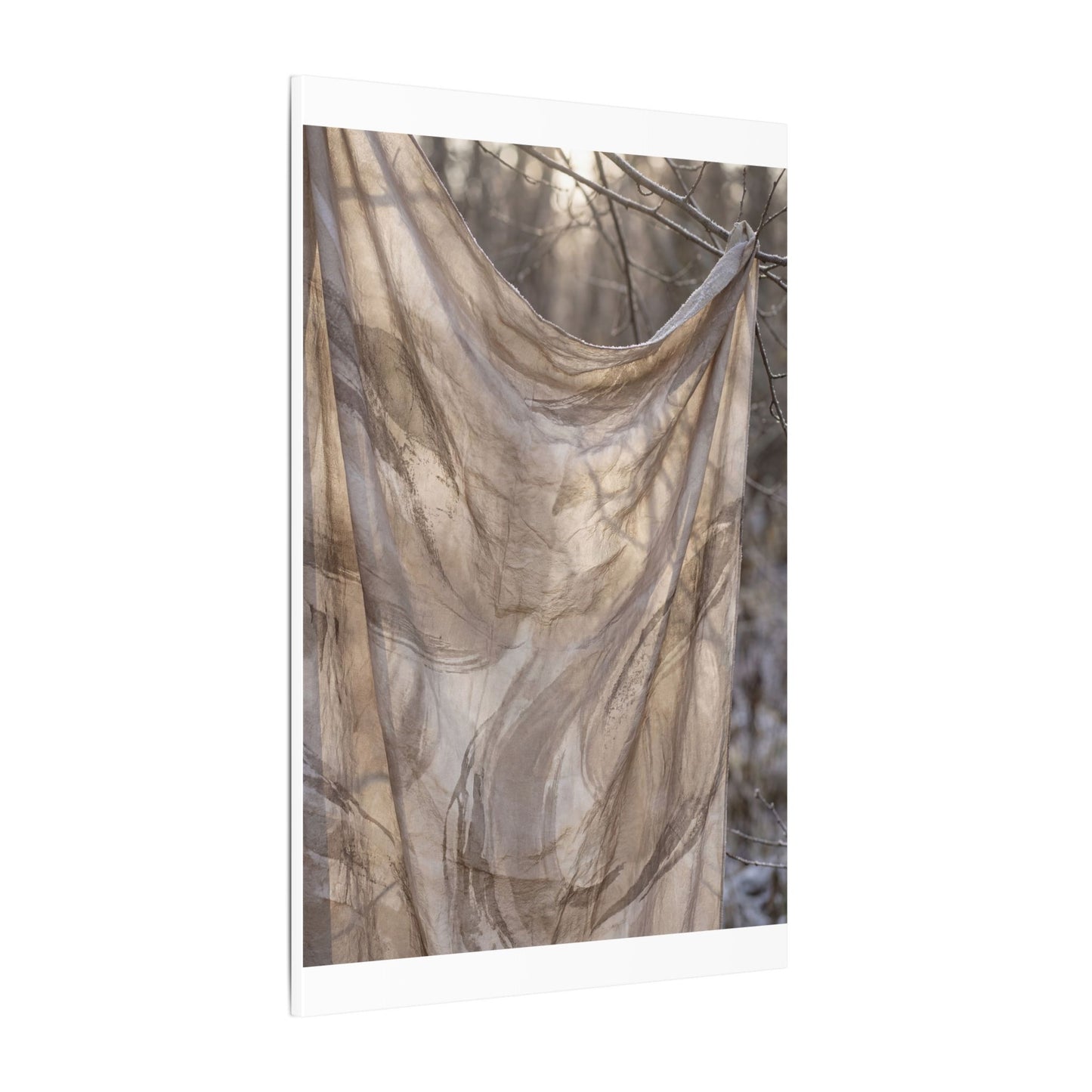 Ma Silk Drape Canvas Art - Japandi Japanese Pattern
