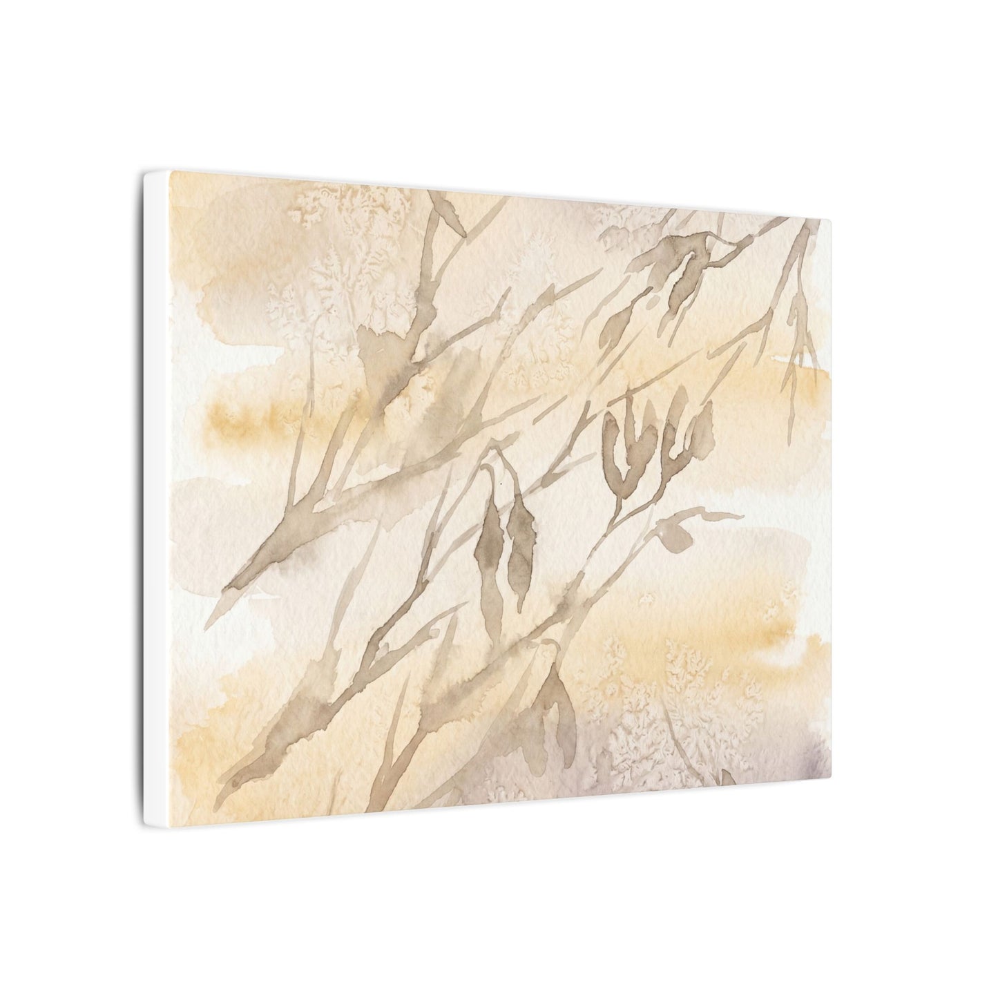 Shadow Play Winter Canvas Art | Japandi Warm Design