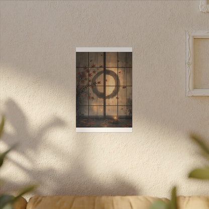 Shoji Screen Texture Canvas Art | Earthy Japandi Art