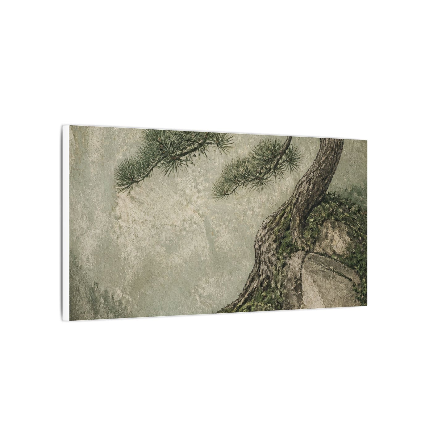 Fukinsei Pine Tree Canvas Art - Japandi Texture