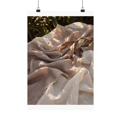 Silk Drape Wall Art Print | Summer Japandi Texture Art Art Print