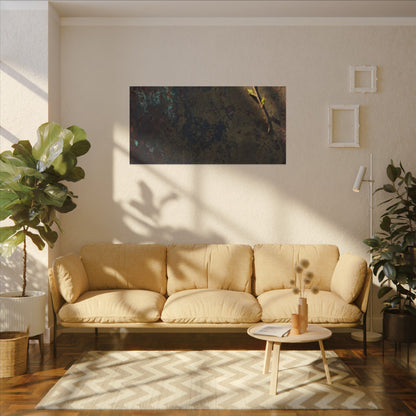 Golden Hour Rust Patina Canvas Art - Dark Japandi Ma