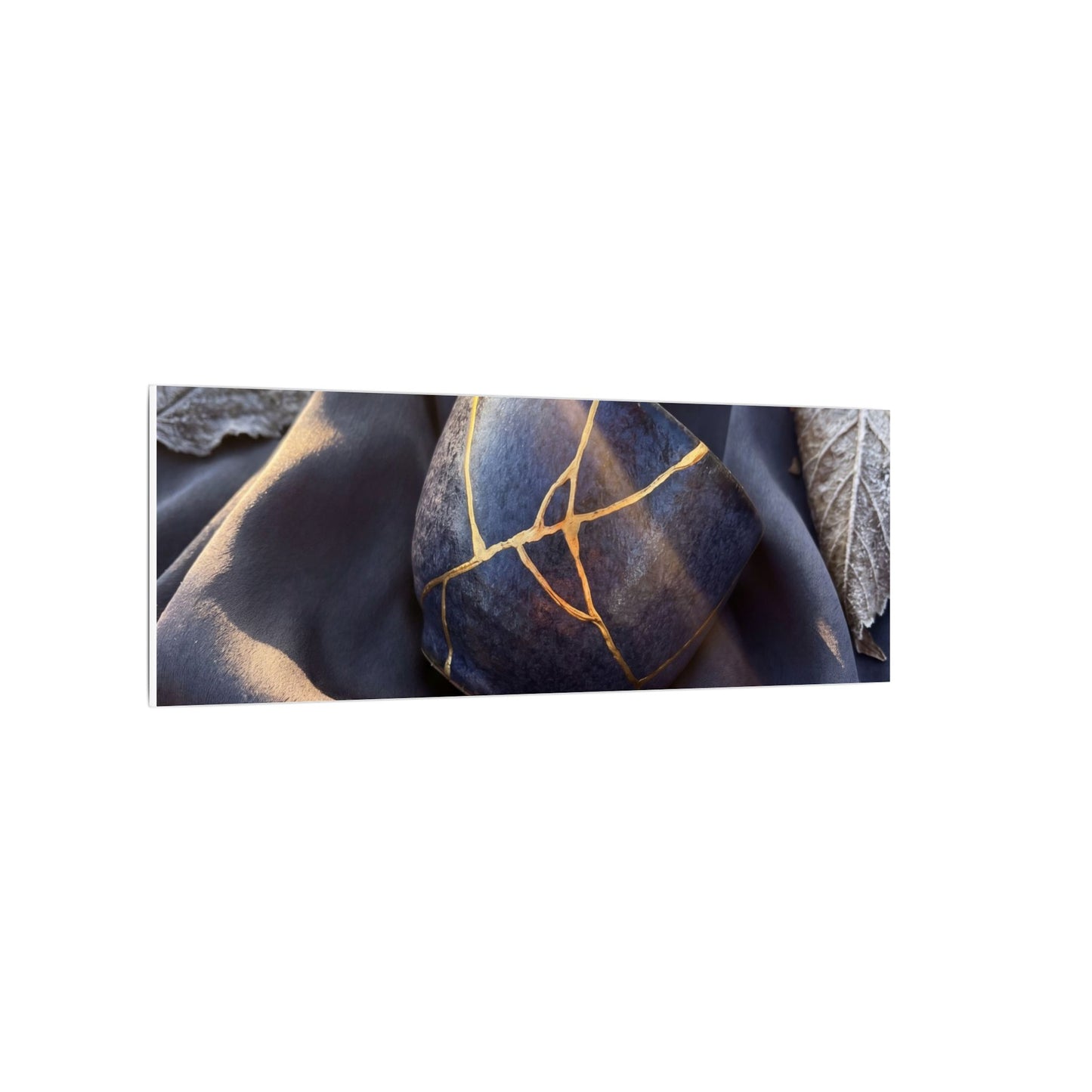 Winter Silk Drape Gold Repair Canvas Art | Artful Decor