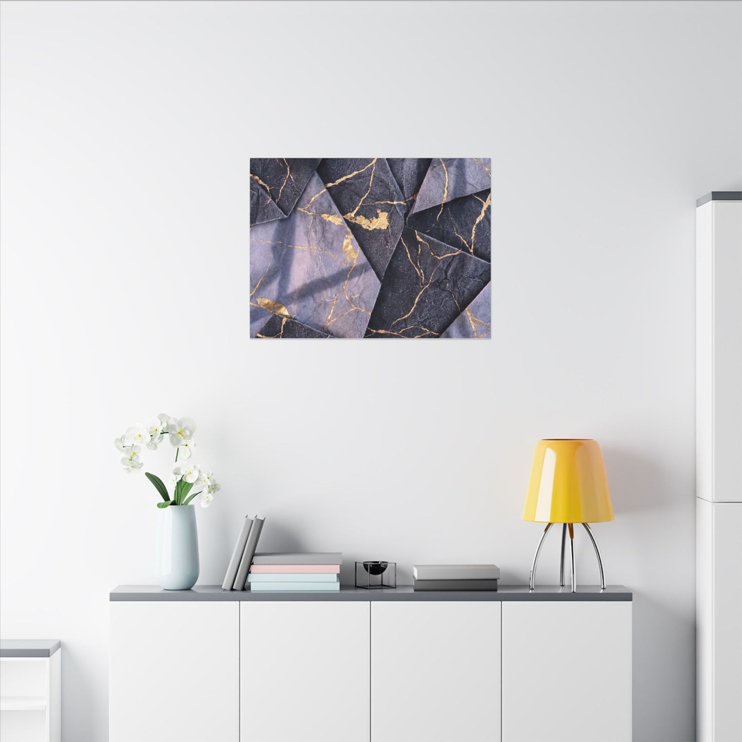 Seijaku Paper Fold Canvas Art - Kintsugi Gold Vein