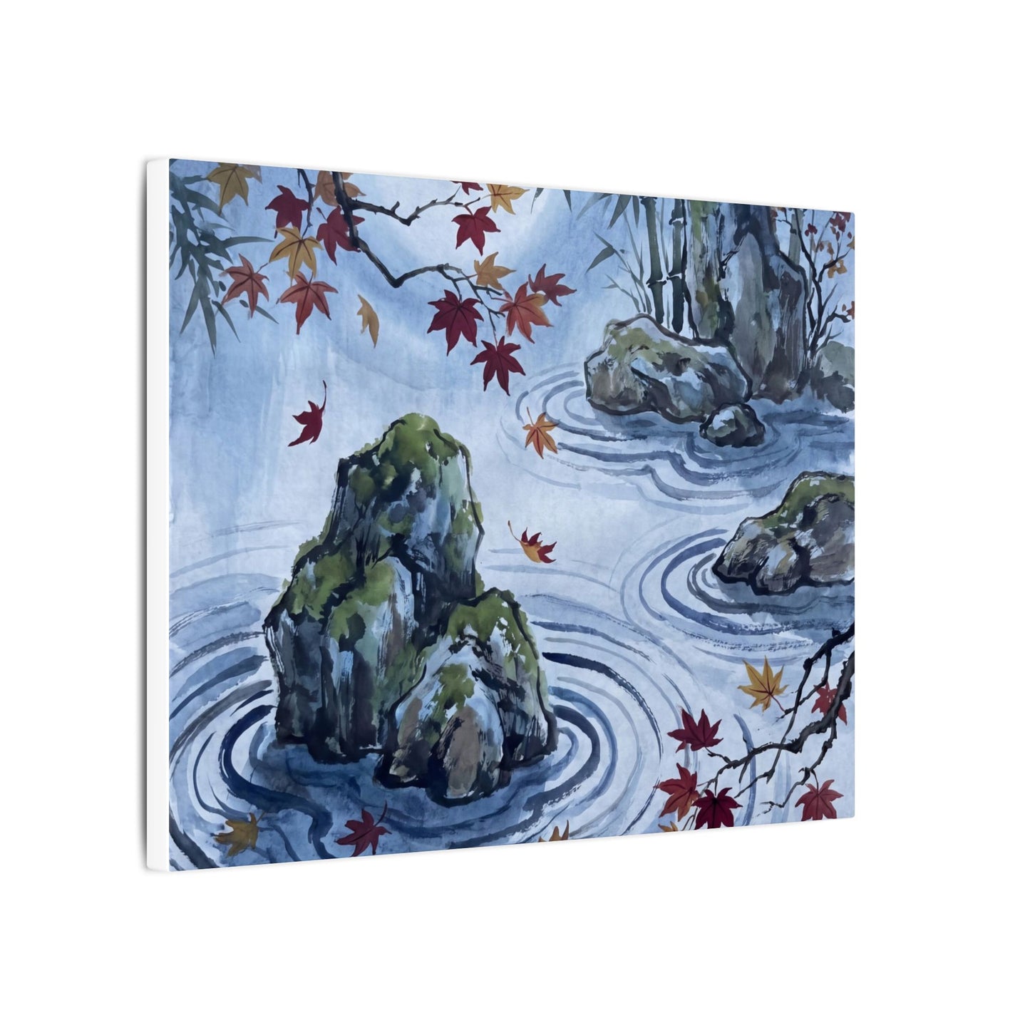 Rock Garden Autumn Canvas Art | Zen Tranquil Design