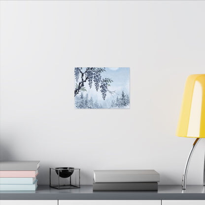 Seijaku Wisteria Canvas Art - Zen Sumi E