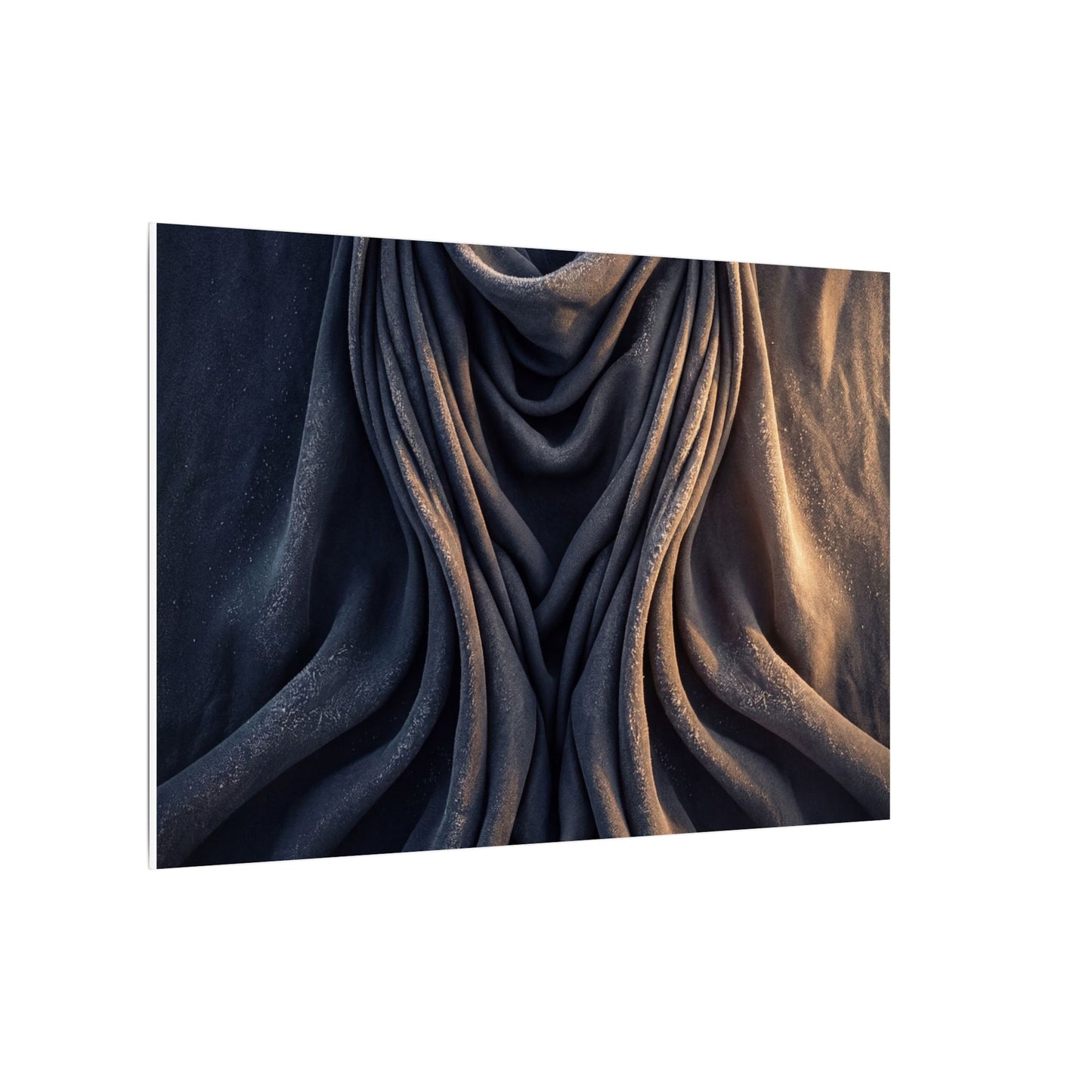 Moody Silk Drape Canvas Art - Shadow Zen Dark Japandi