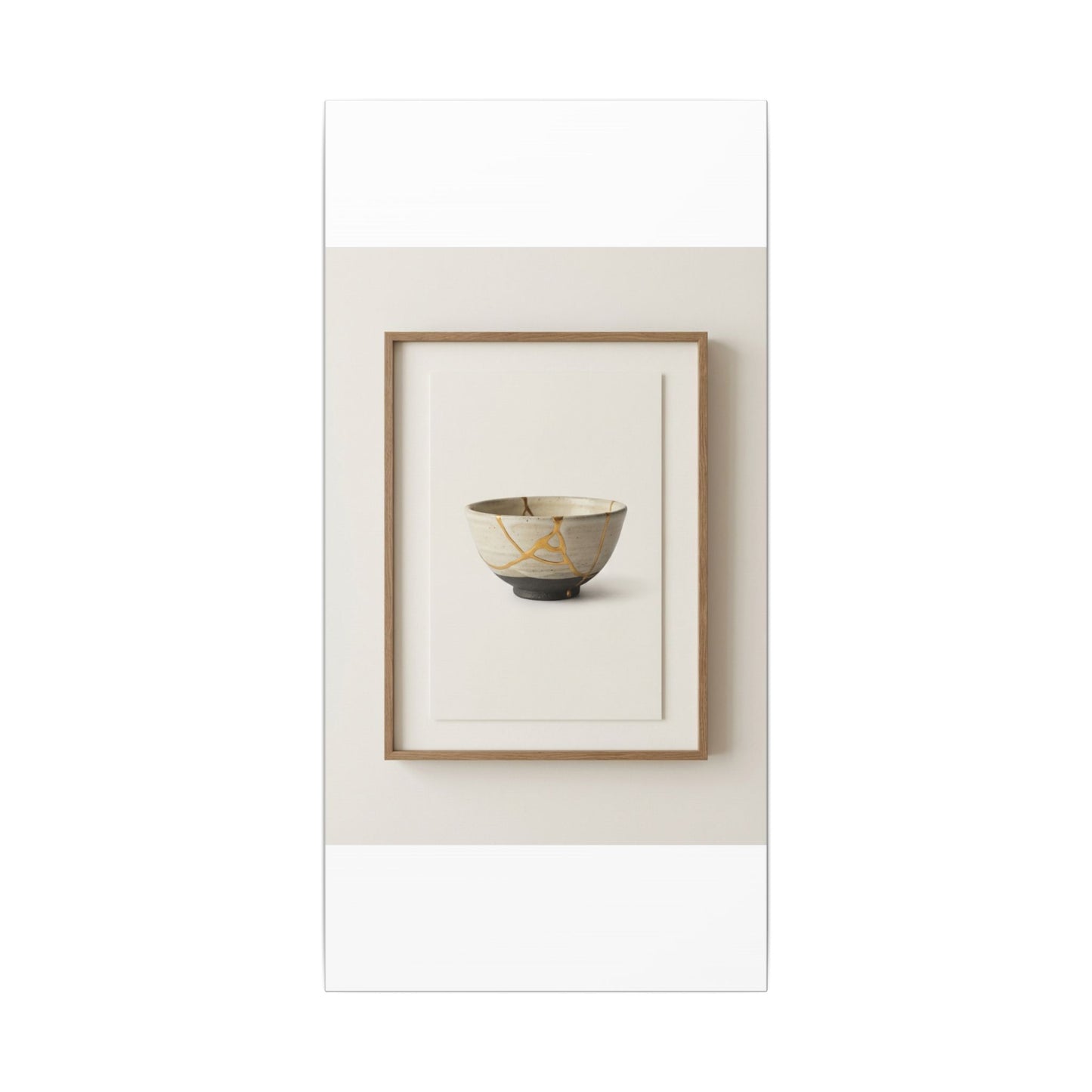 Kintsugi Charcoal Canvas Art