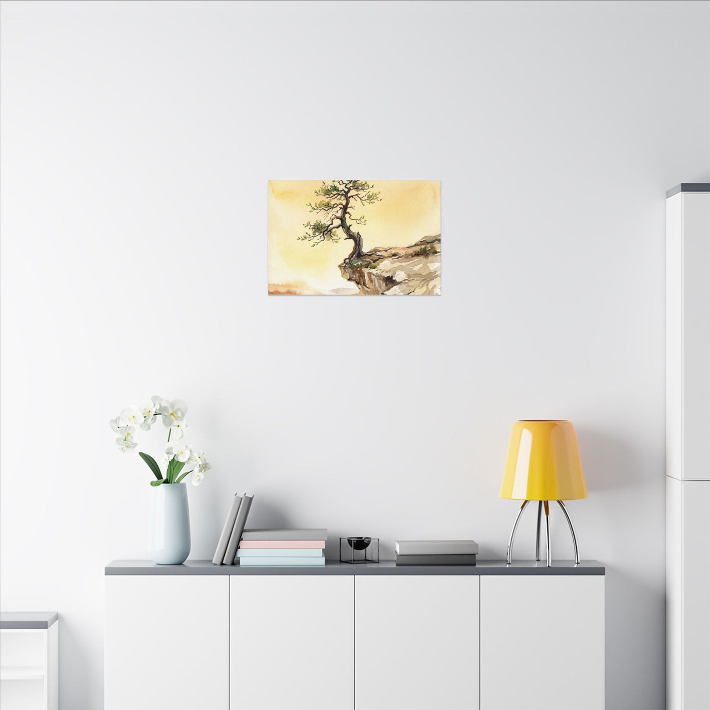 Golden Hour Pine Tree Canvas Art - Japandi Fukinsei