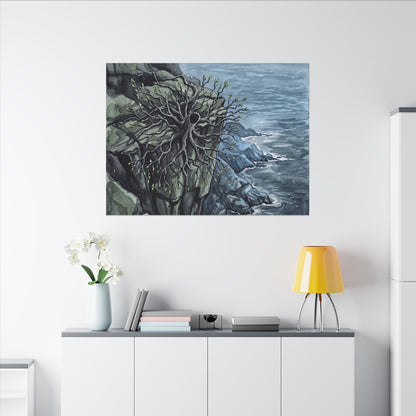 Pine Tree Spring Canvas Art | Japandi Neutral Design