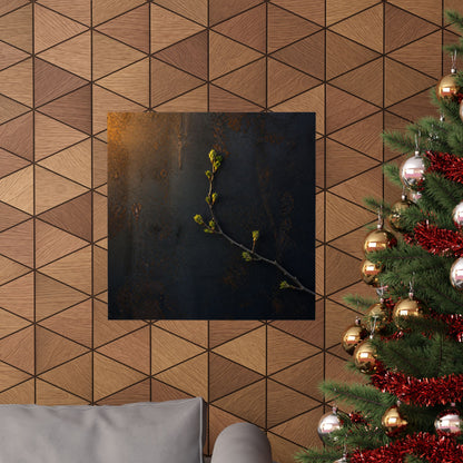 Bold Rust Patina Wall Art Print - Moody Minimal Dark Japandi