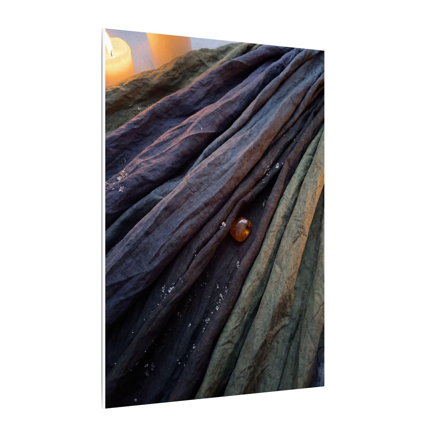 Silk Drape Shadow Zen Canvas Art | Moody Dark Japandi Art