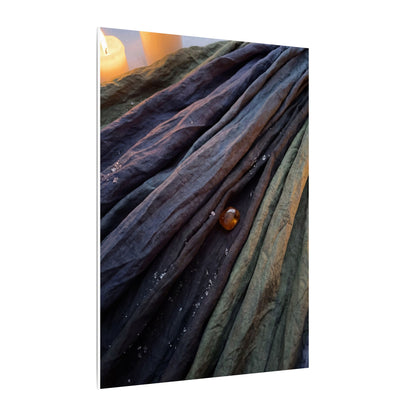 Silk Drape Shadow Zen Canvas Art | Moody Dark Japandi Art