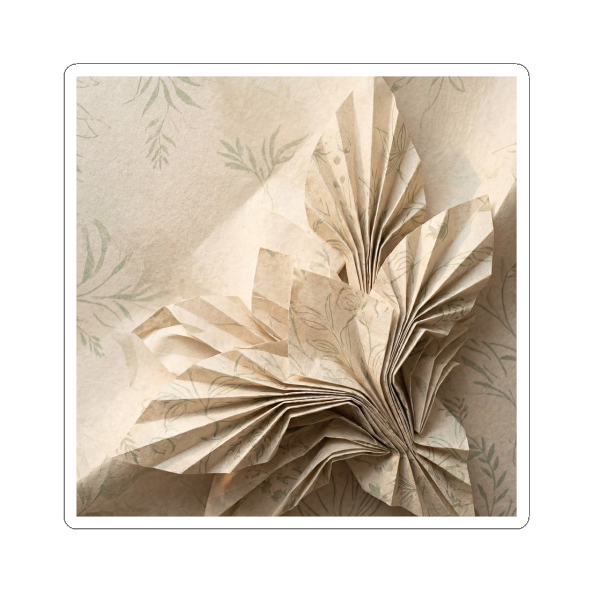 Paper Fold Sticker | Summer Japandi Japanese Pattern Art Art Print