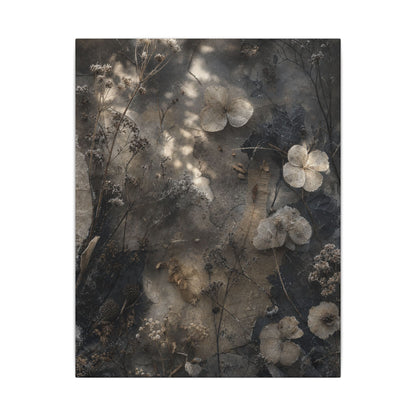 Winter Dried Flowers Texture Canvas Art | Elegant Decor