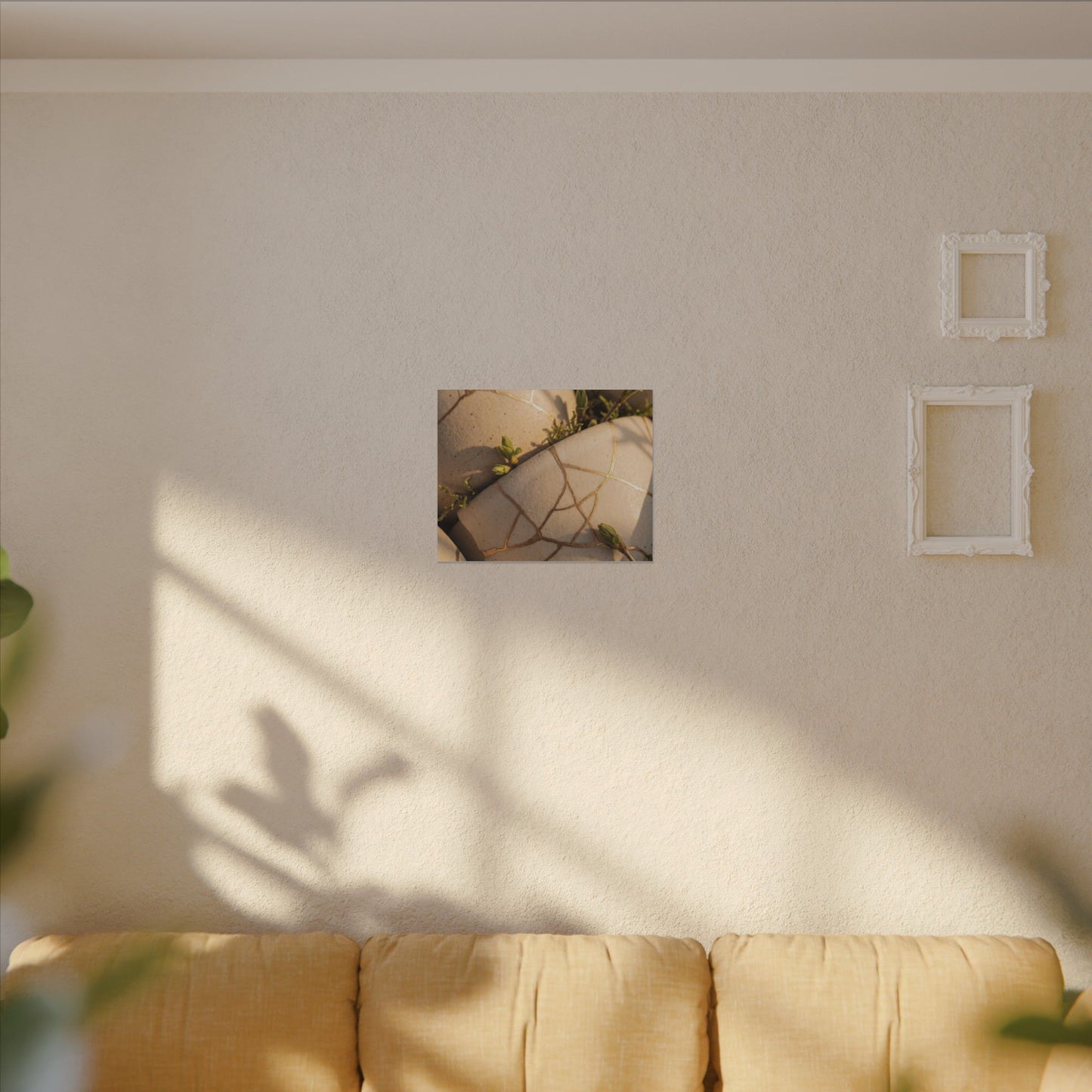 Spring Broken Pottery Gold Vein Canvas Art | Beautiful Decor