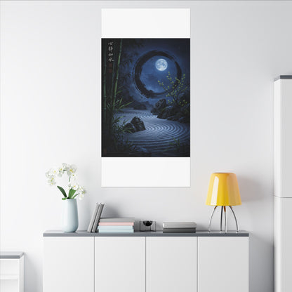 Serene Rock Garden Canvas Art - Enso Zen