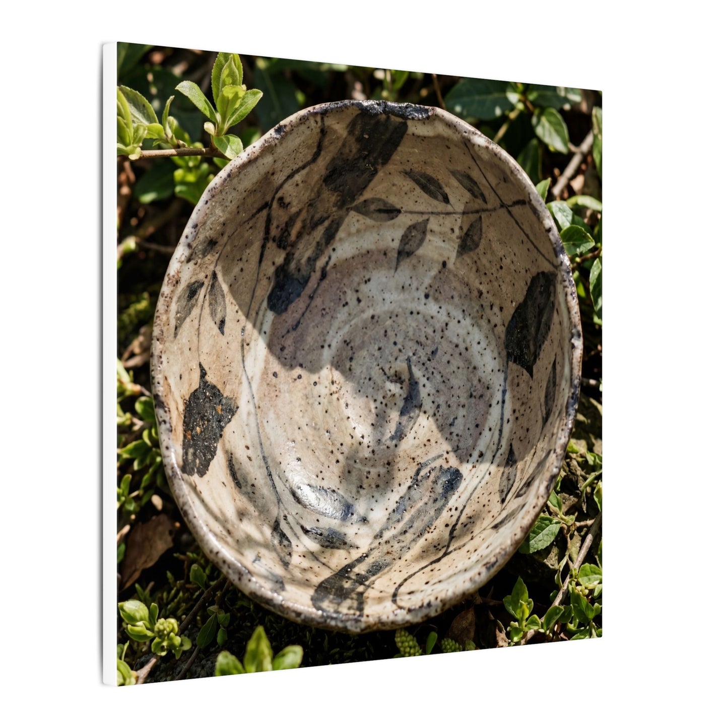 Elegant Ceramic Bowl Canvas Art - Japanese Pattern Japandi