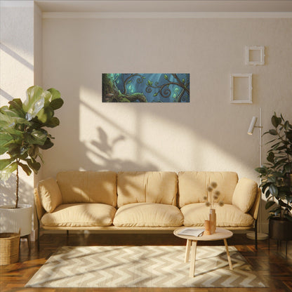 Spring Tea Ceremony Forest Whimsy Canvas Art | Cozy Decor