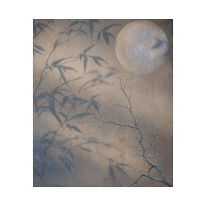 Shadow Play Canvas Art | Winter Japandi Japanese Pattern Art