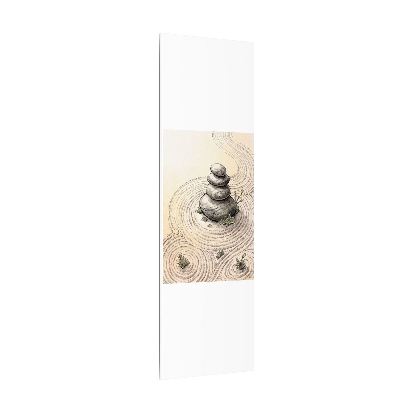 River Stones Spring Canvas Art | Zen Serene Design