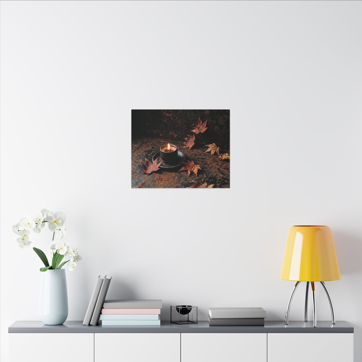 Autumn Rust Patina Shadow Zen Canvas Art | Sophisticated Decor