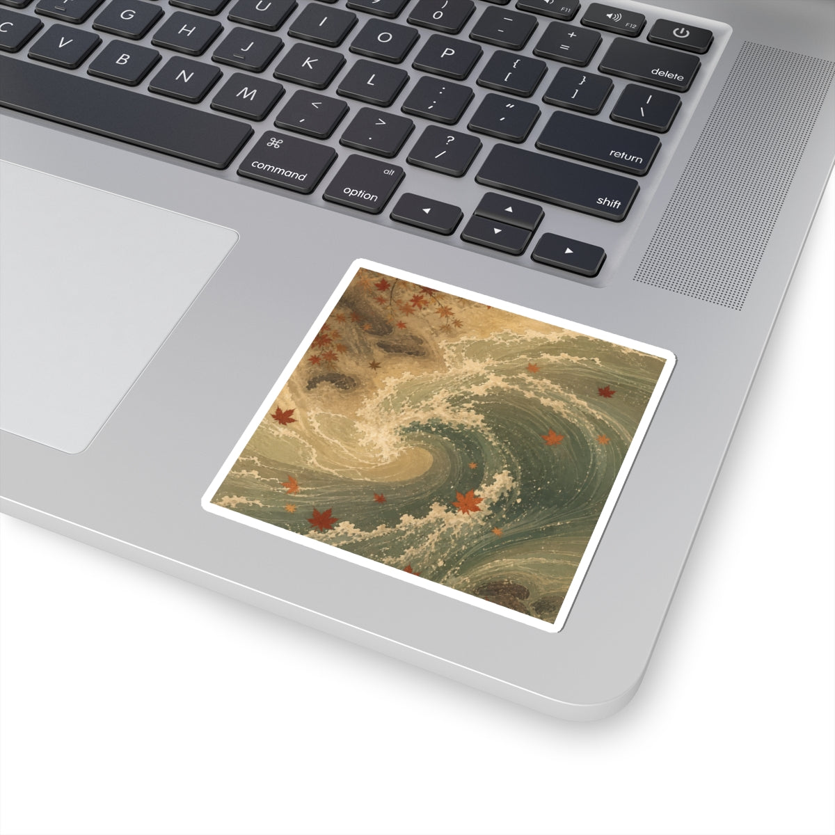 Ocean Wave Autumn Sticker | Japandi Warm Design