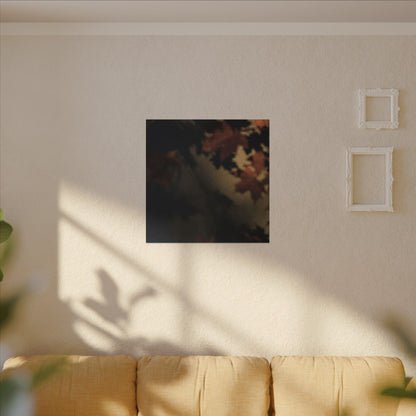 Shadow Play Canvas Art | Autumn Dark Japandi Moody Minimal Art