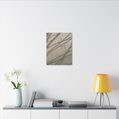 Shadow Play Japanese Pattern Canvas Art | Warm Japandi Art