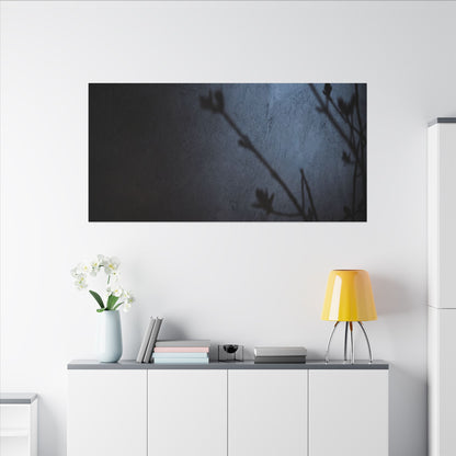 Shadow Play Canvas Art | Spring Dark Japandi Moody Minimal Art