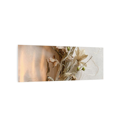 Dried Flowers Japanese Pattern Canvas Art | Neutral Japandi Art