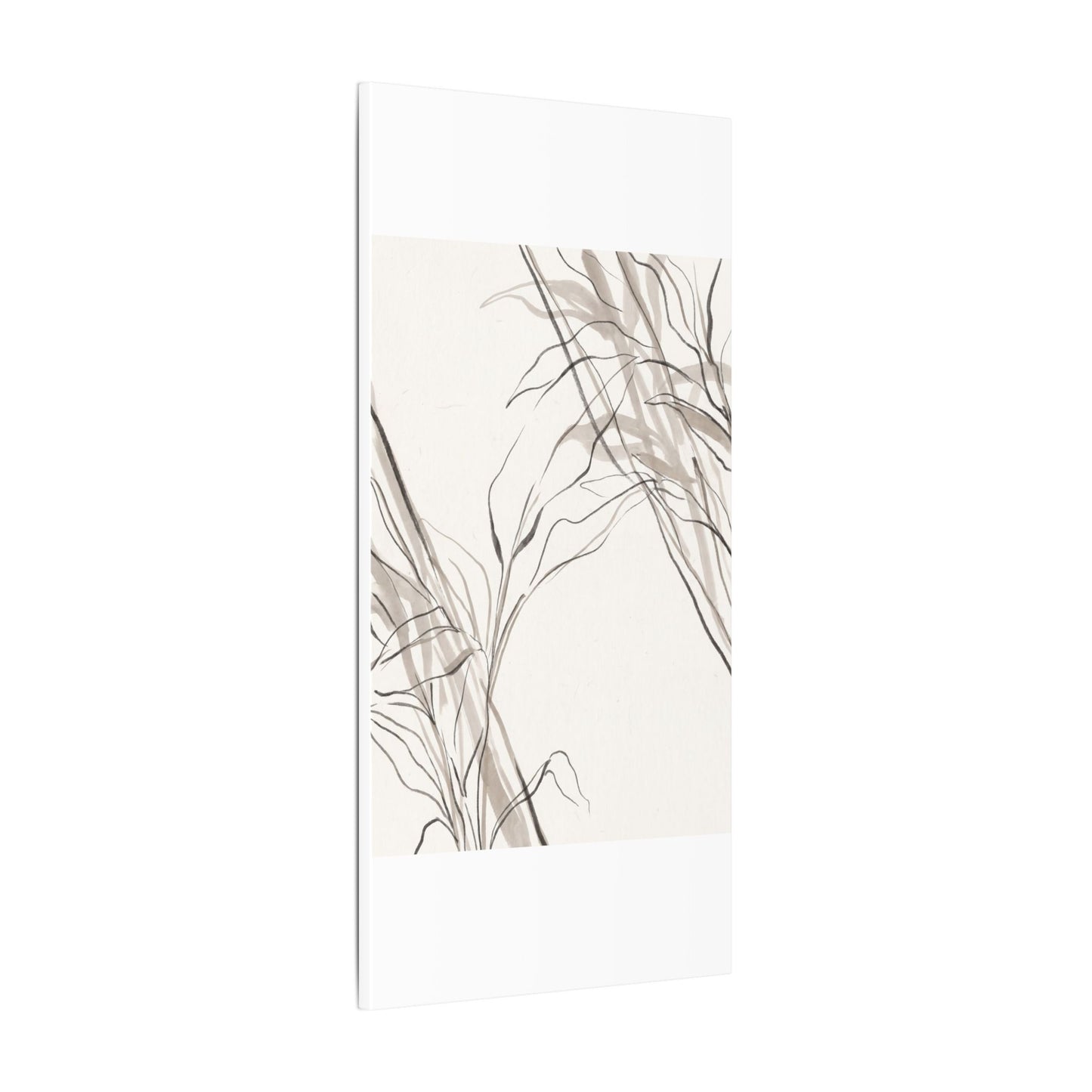 Neutral Shoji Screen Canvas Art - Minimal Line Japandi