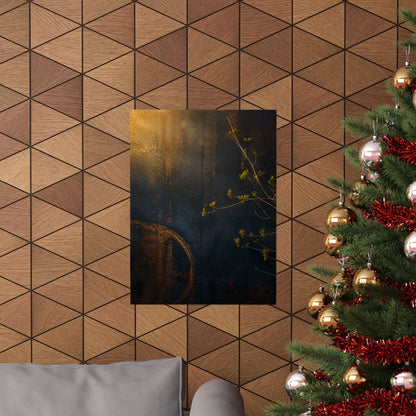 Golden Hour Rust Patina Wall Art Print - Dark Japandi Ma