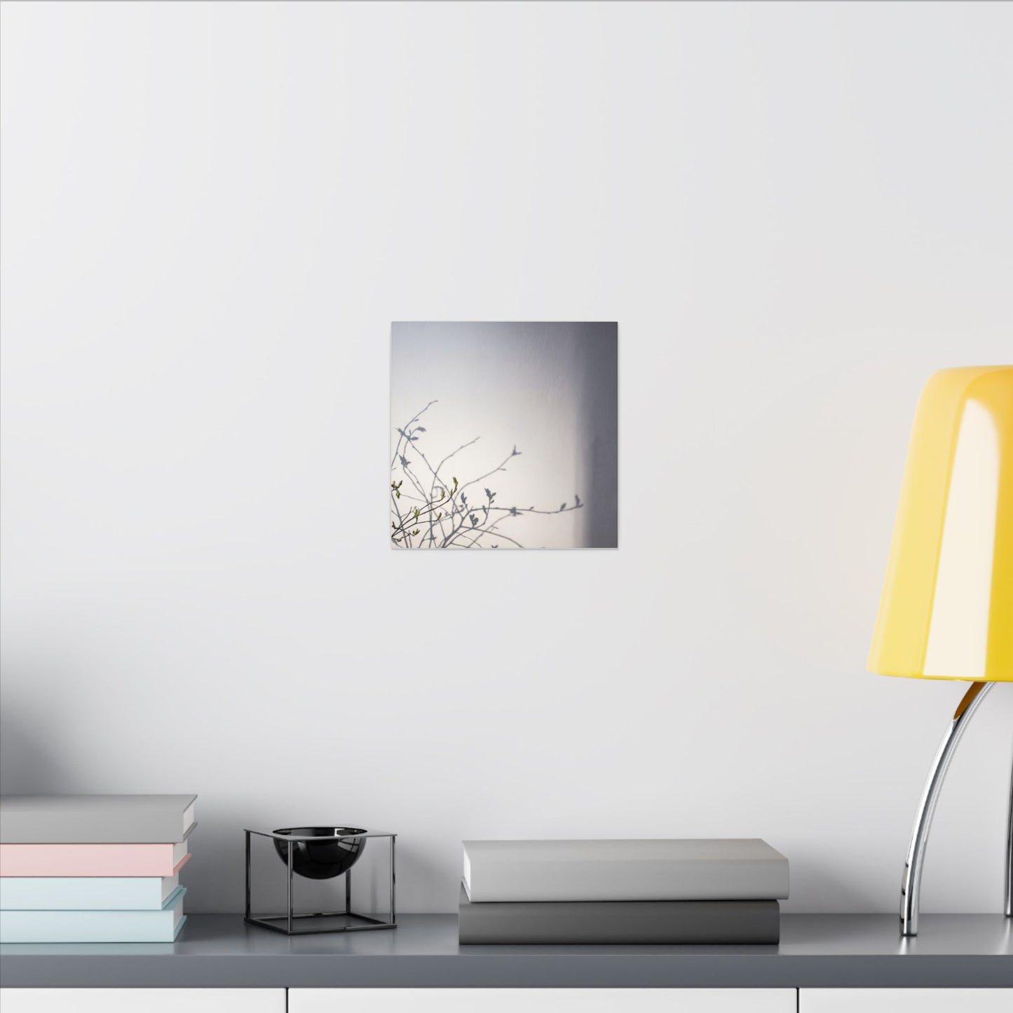 Japandi Shadow Play in Dawn | Japanese Pattern Canvas Art