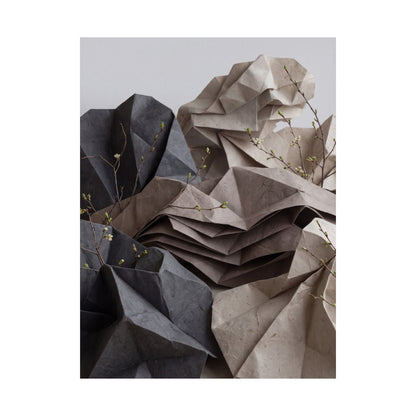 Paper Fold Texture Wall Art Print | Earthy Japandi Art