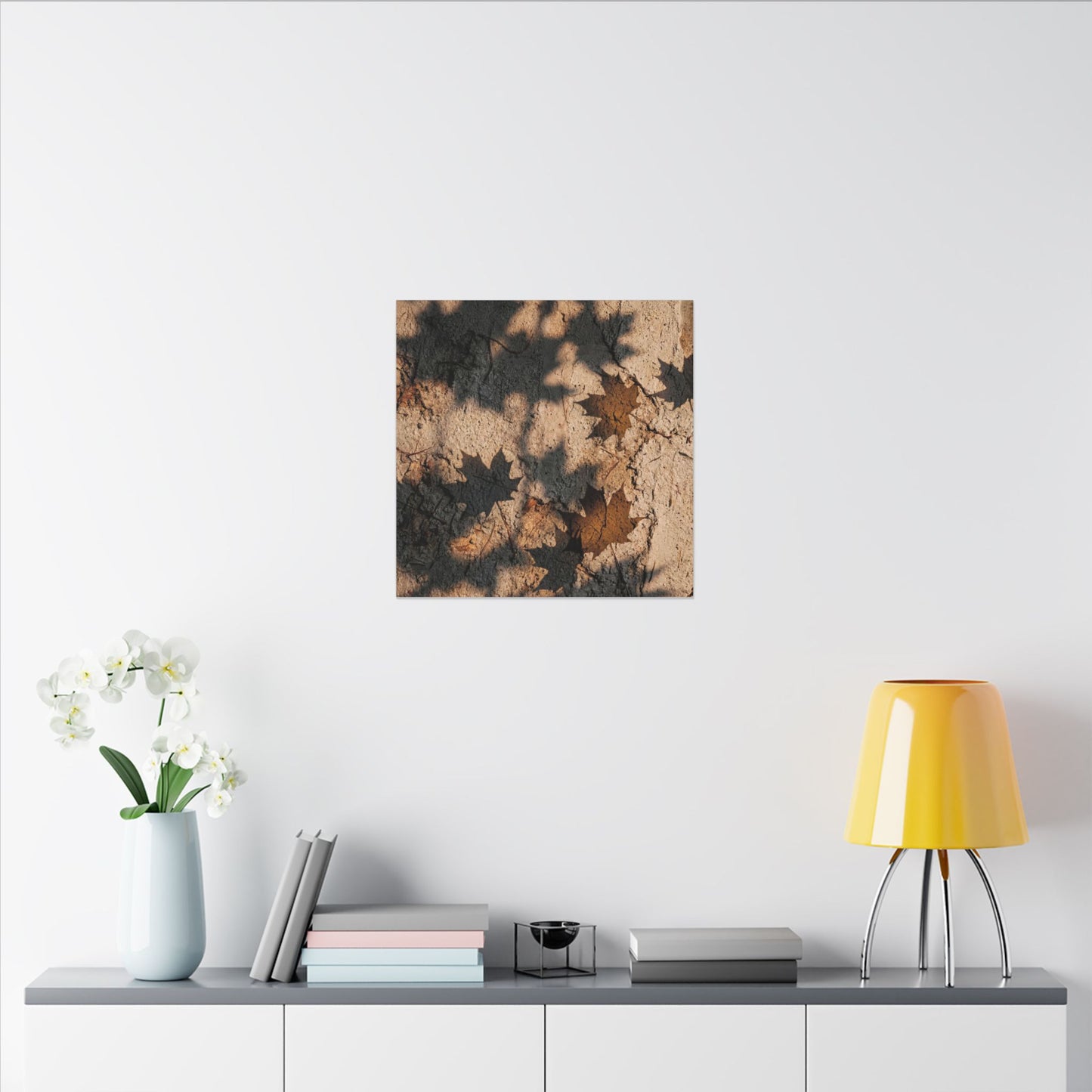 Cozy Shadow Play Canvas Art - Texture Japandi