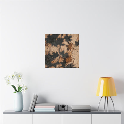 Cozy Shadow Play Canvas Art - Texture Japandi