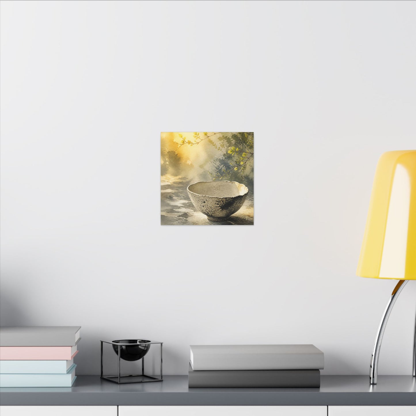 Cozy Ceramic Bowl Canvas Art - Watercolor Japandi
