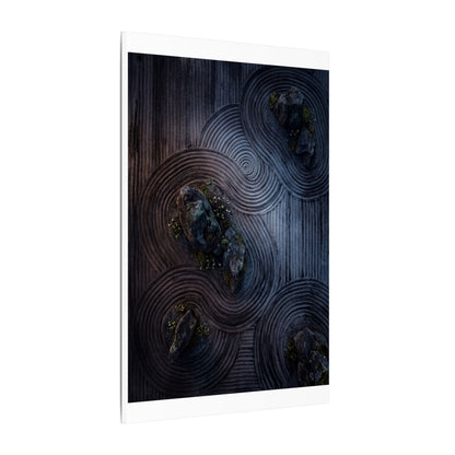 Spring Rock Garden Charcoal Ink Canvas Art | Bold Decor
