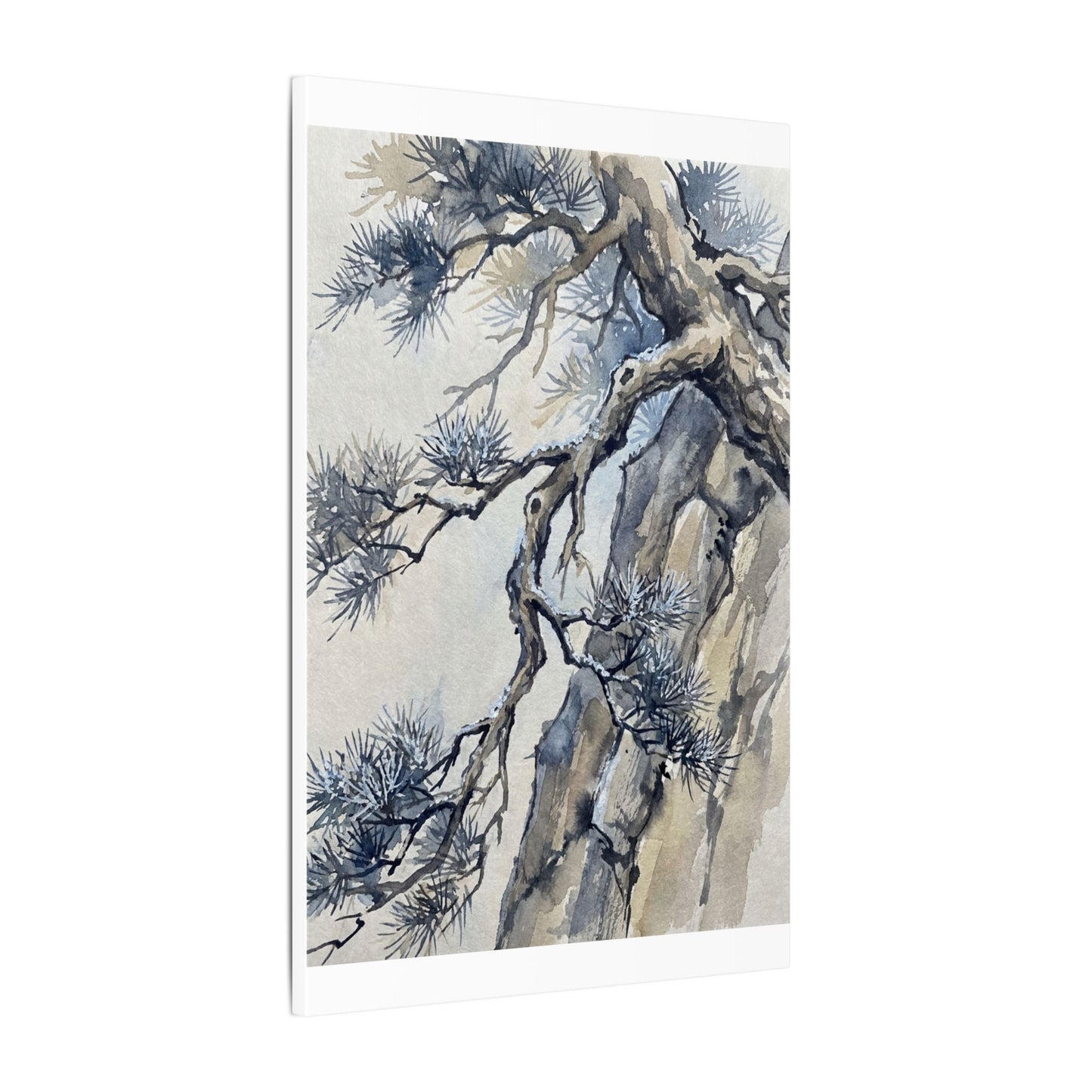 Moonlight Pine Tree Canvas Art - Japandi Seijaku