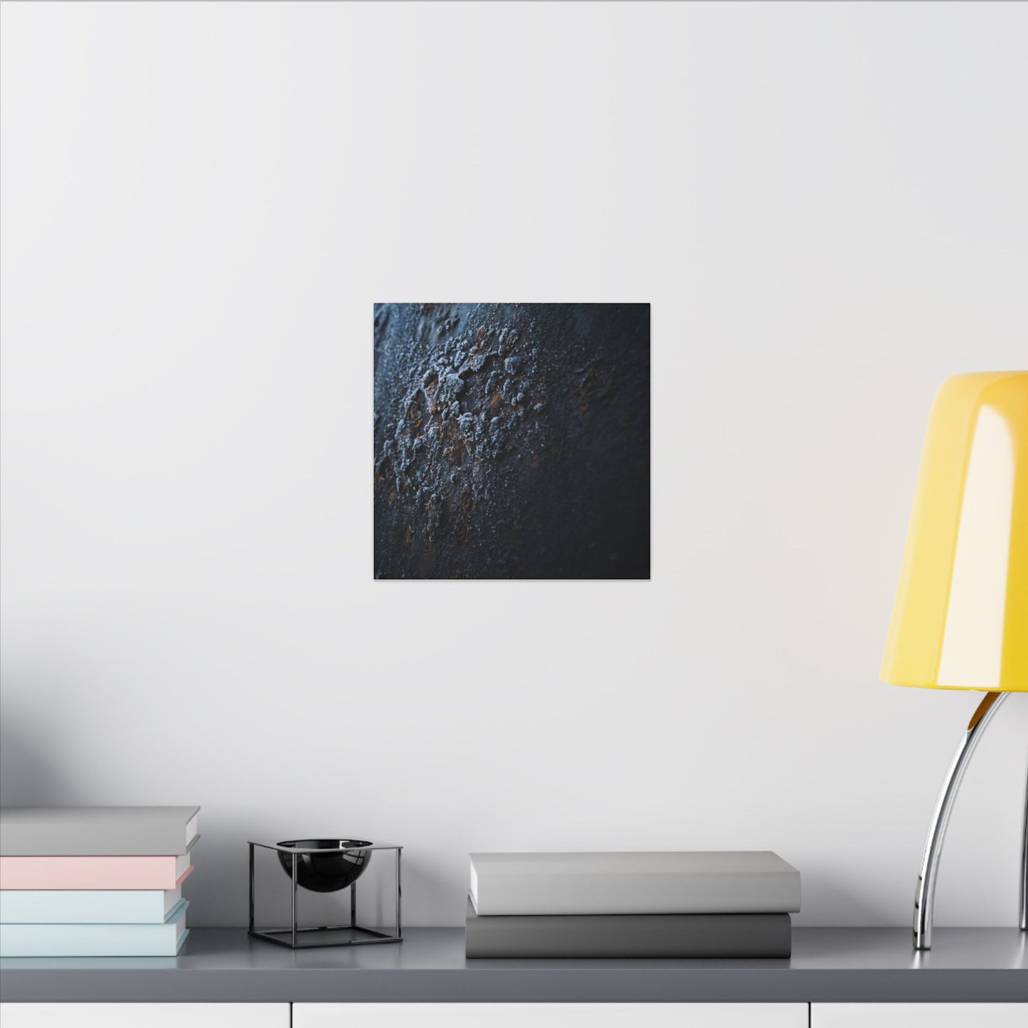 Rust Patina Canvas Art | Winter Dark Japandi Shadow Zen Art