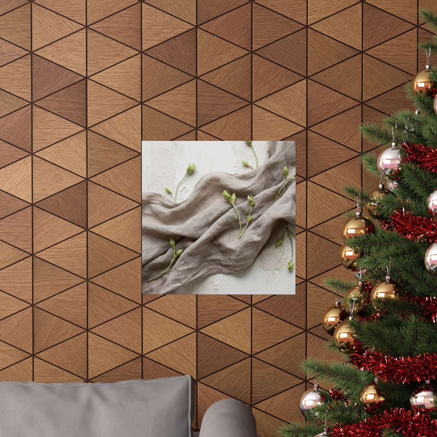 Silk Drape Wall Art Print | Spring Japandi Texture Art