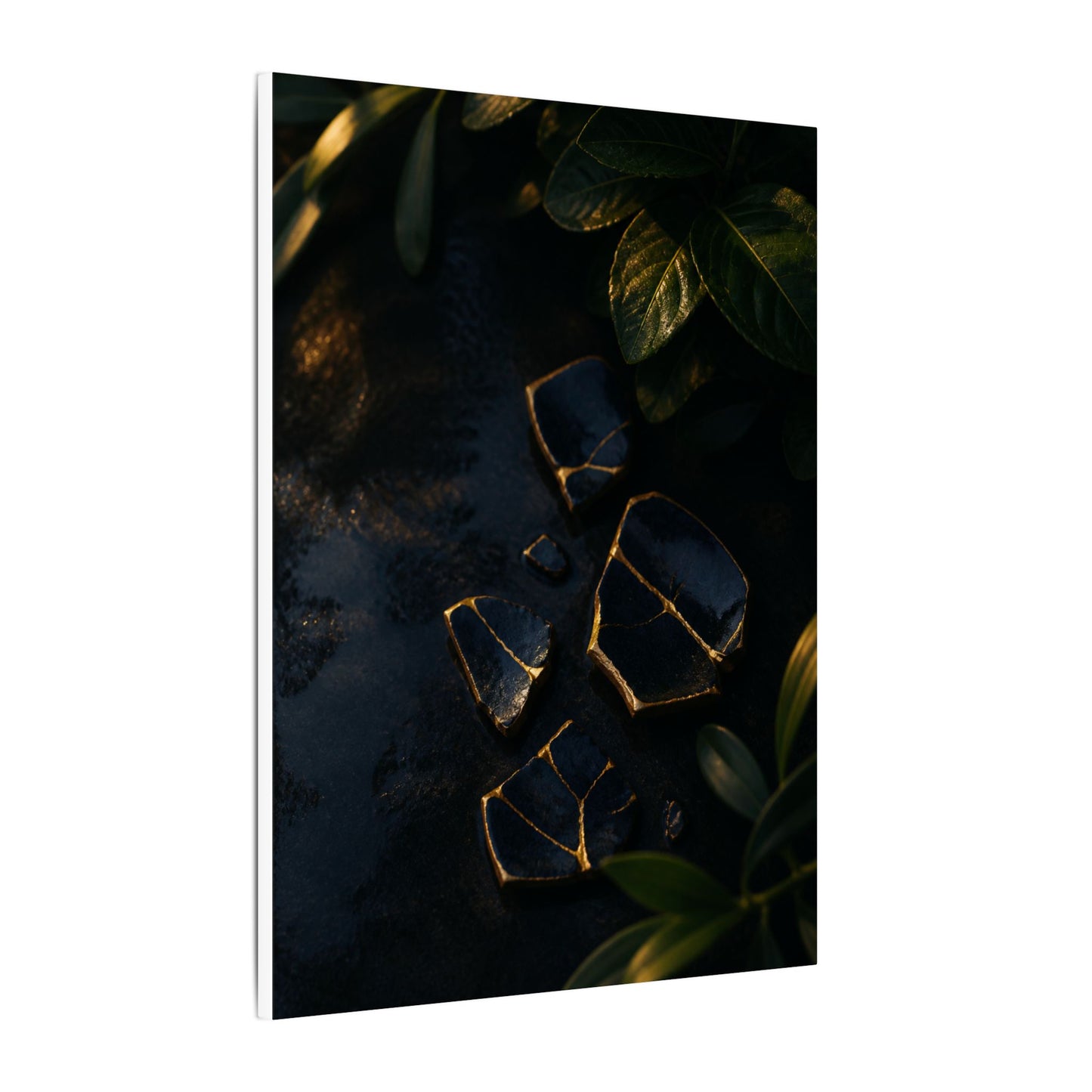 Summer Broken Pottery Moody Minimal Canvas Art | Atmospheric Decor