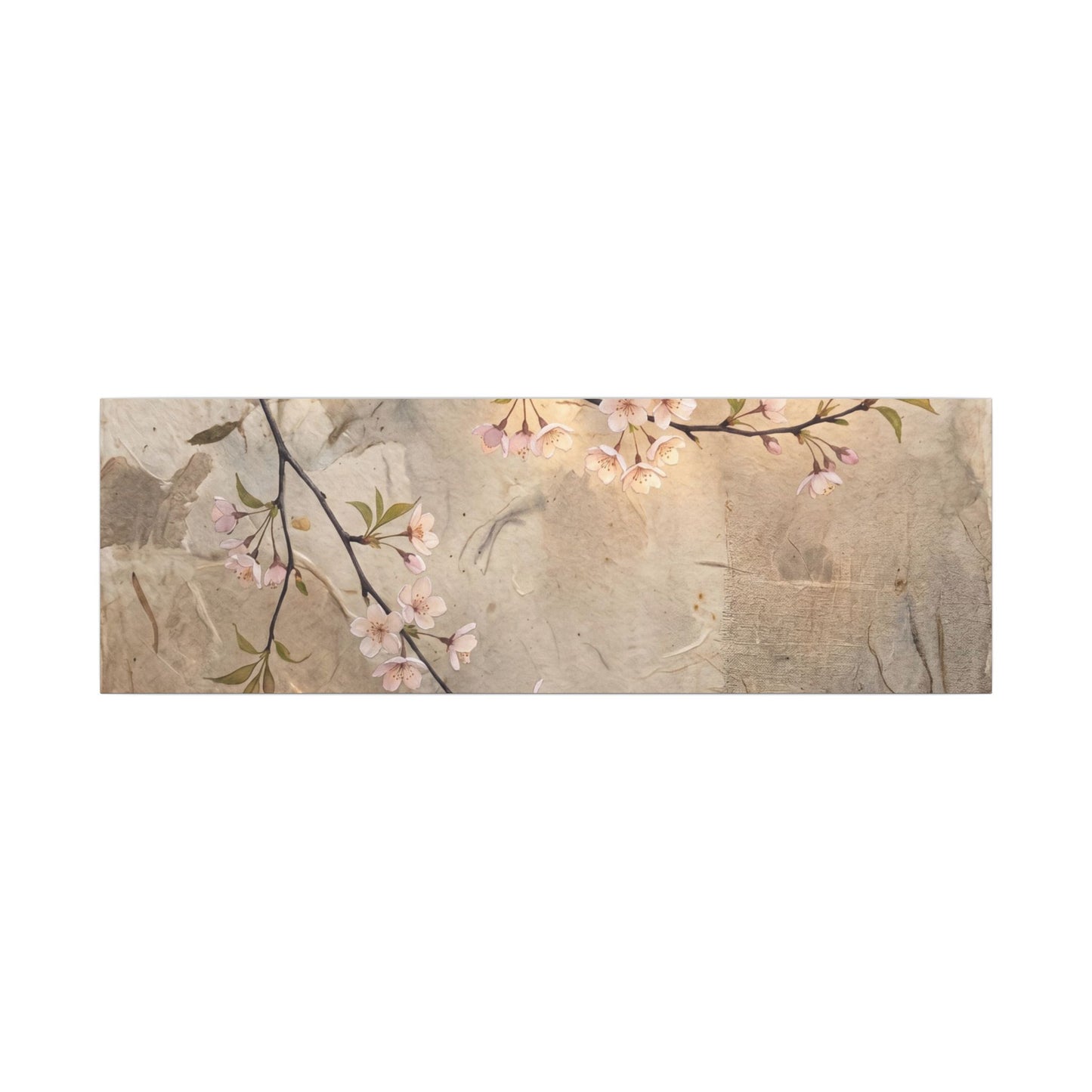 Summer Cherry Blossom Texture Canvas Art | Neutral Decor