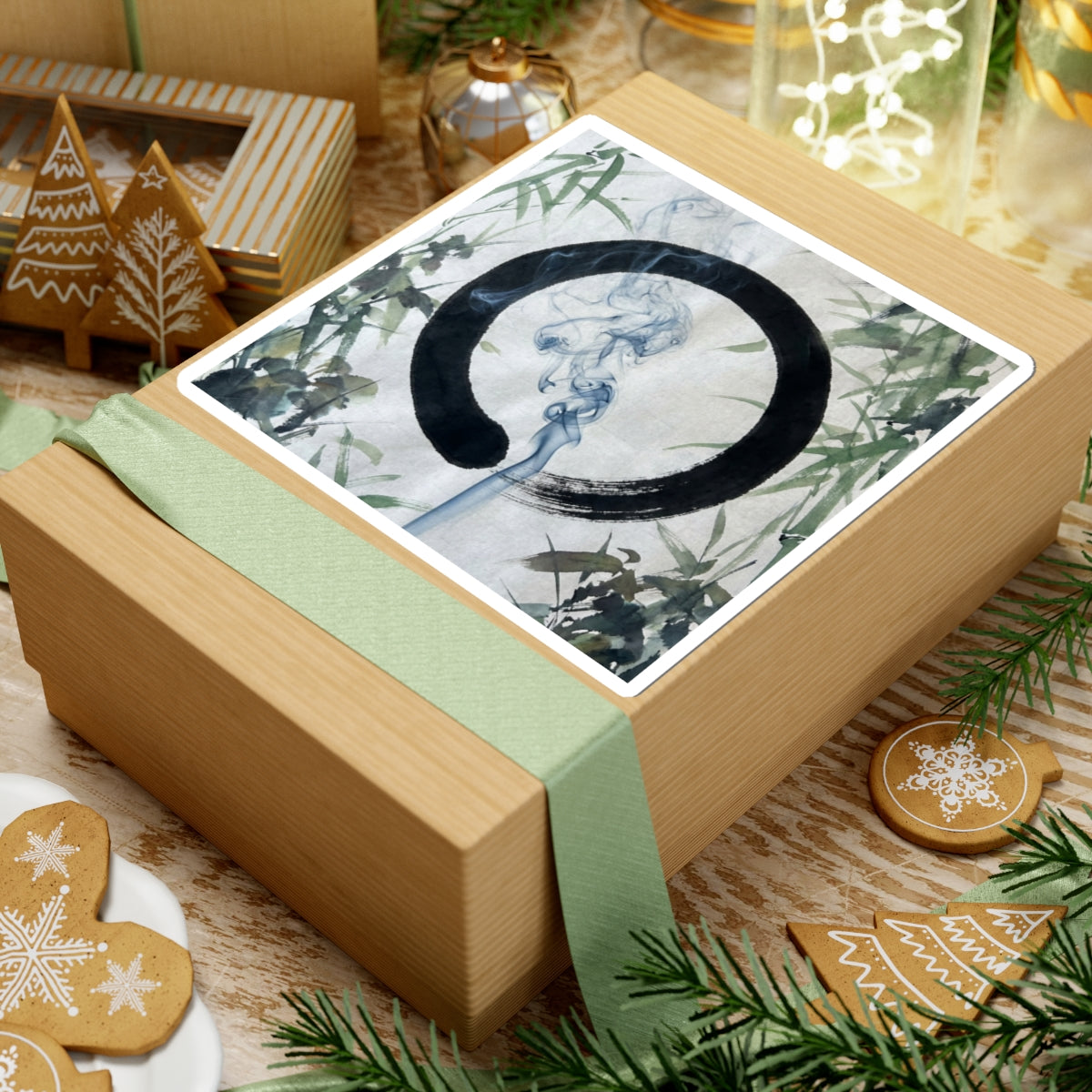 Summer Incense Smoke Enso Sticker | Serene Decor